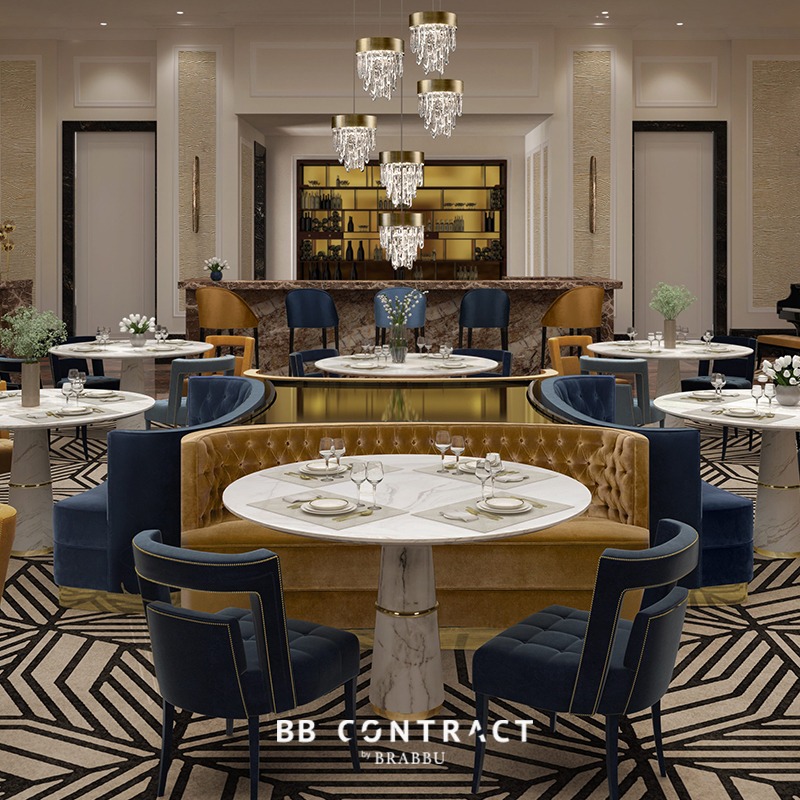 Modern Restaurant Interior Design from Plan In Interior & Contracting