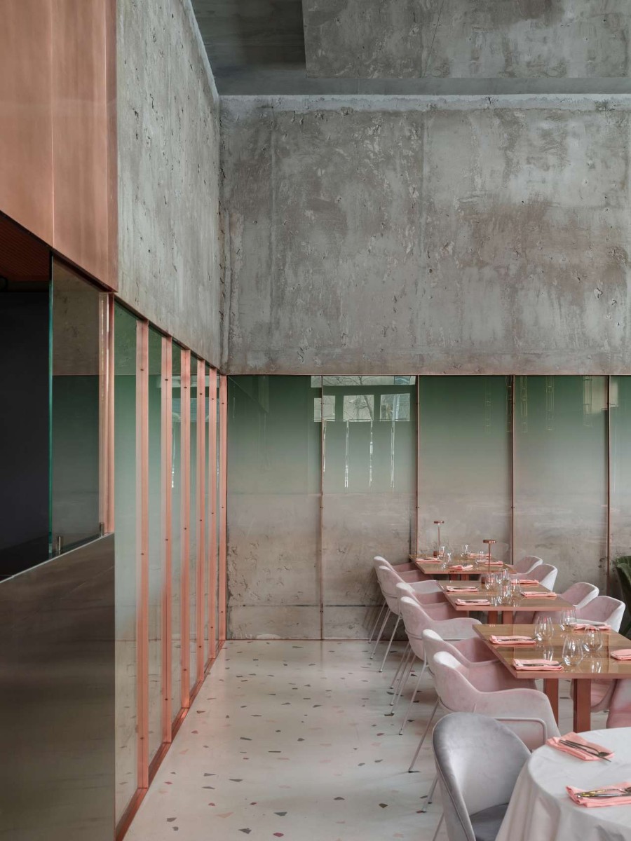 Pink Mama modern restaurant – pastel, velvet and concrete | Restaurant ...