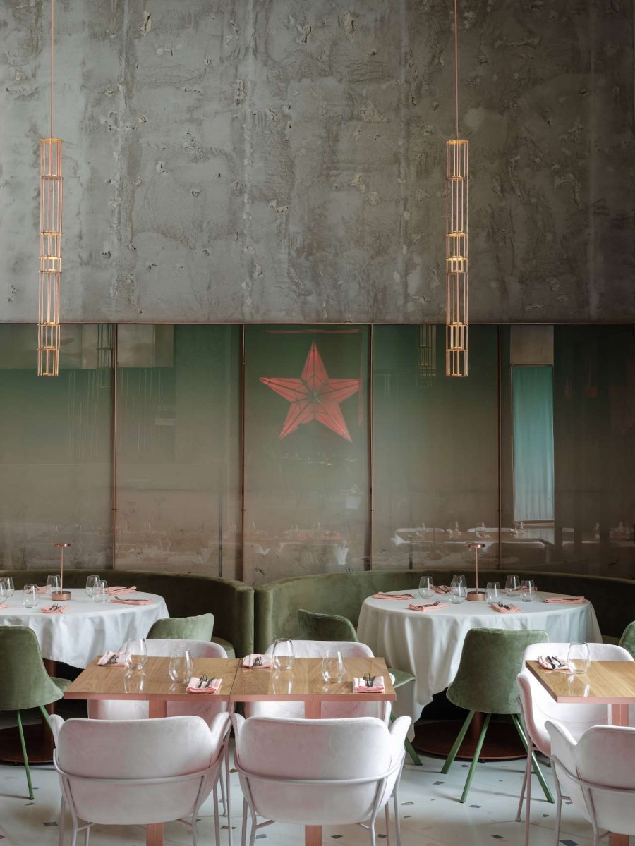 Pink Mama modern restaurant – pastel, velvet and concrete | Restaurant ...