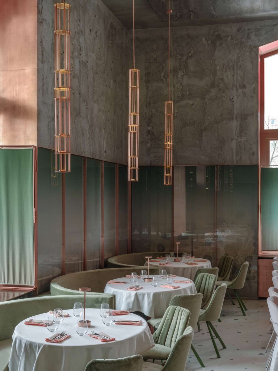 Pink Mama modern restaurant – pastel, velvet and concrete | Restaurant ...